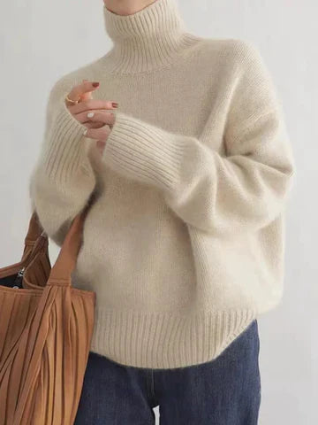 Amaya | Women's Turtleneck Sweater Cozy Relaxed-Fit