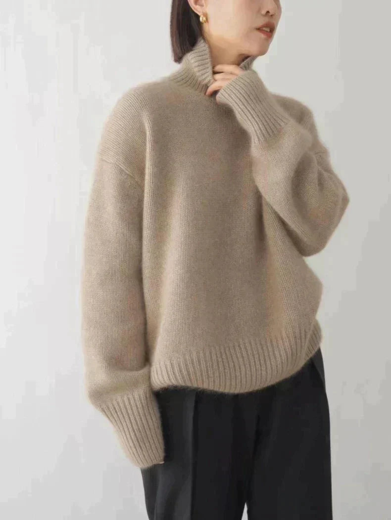Amaya | Women's Turtleneck Sweater Cozy Relaxed-Fit
