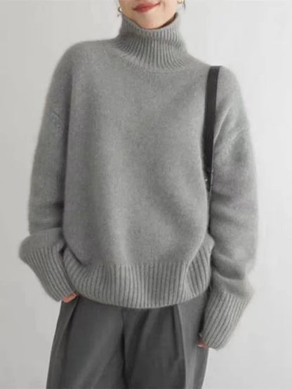 Amaya | Women's Turtleneck Sweater Cozy Relaxed-Fit
