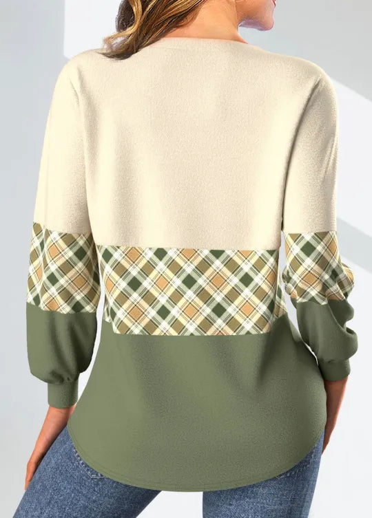 Annelie | Sweater with Checked Detail 1