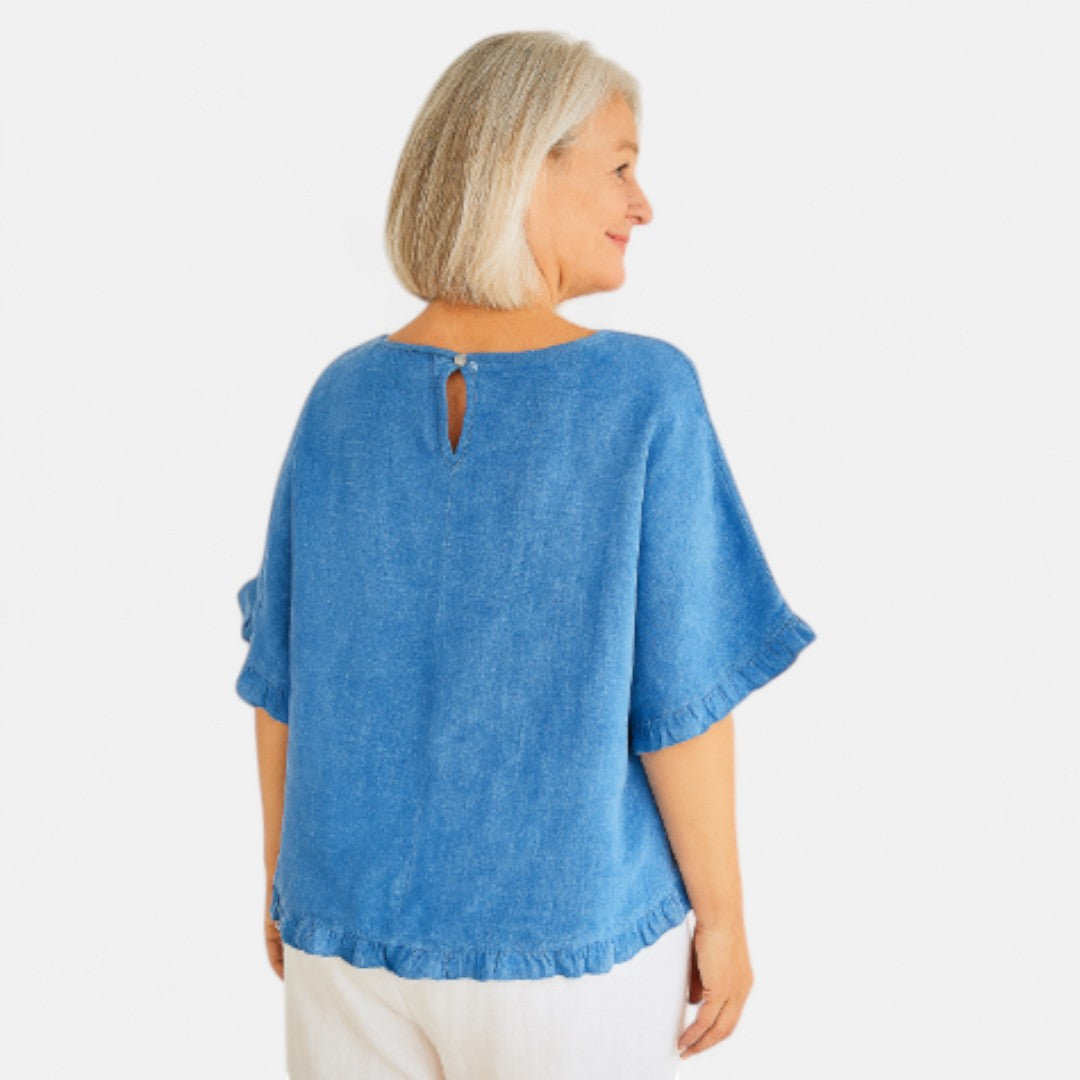 Astrid™ – Relaxed fit blouse with ruffles