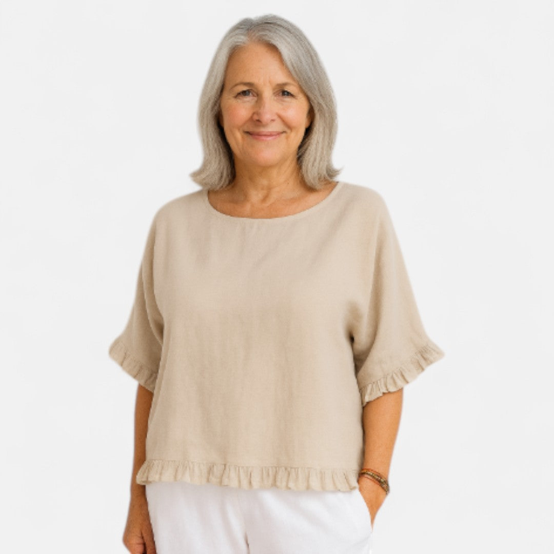 Astrid™ – Relaxed fit blouse with ruffles