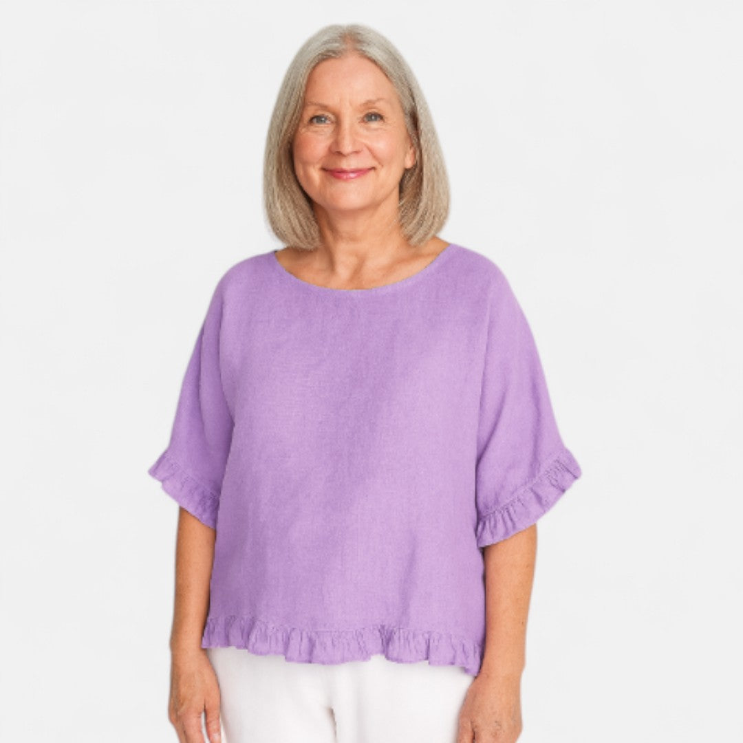 Astrid™ – Relaxed fit blouse with ruffles