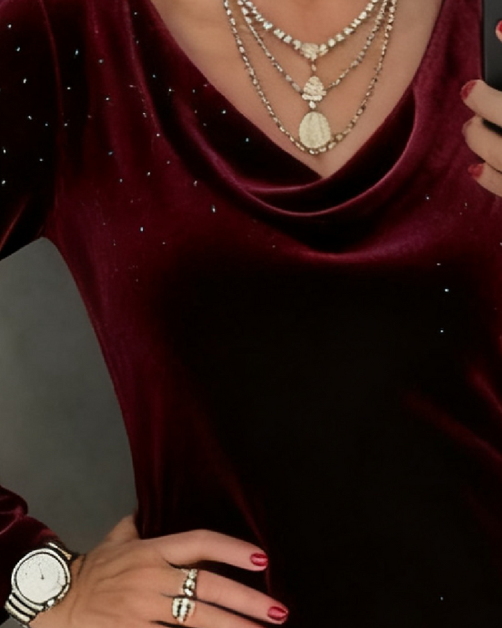 Aubrey | Shimmering Finish Straight-Cut Dress