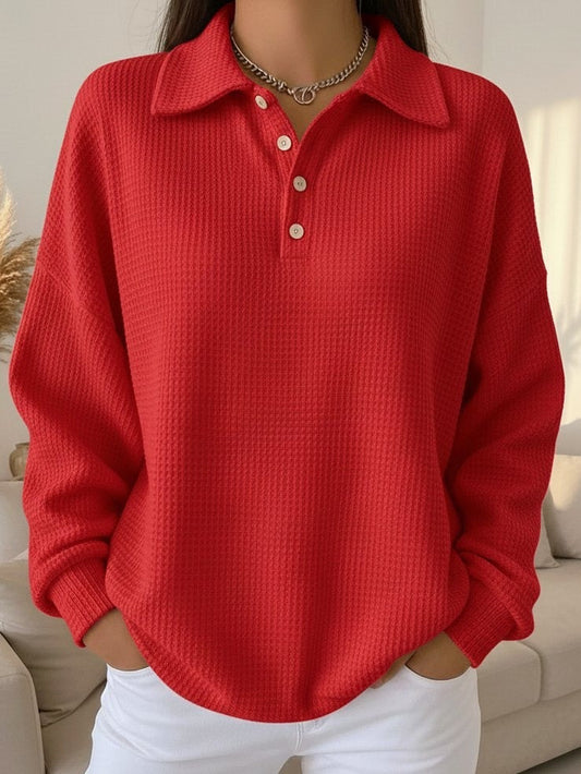 Ava | Soft Knitted Polo Sweater