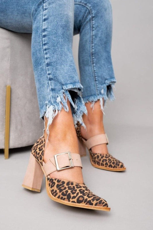 Avano Leopard Suede Heels 0