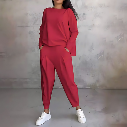 Avenn | Women's Relaxed-Fit Two-Piece Set - Casual Outings