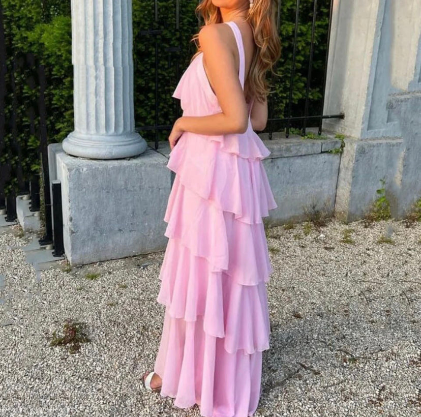 Ayelet™ | Halterneck Ruffle Maxi Dress 2