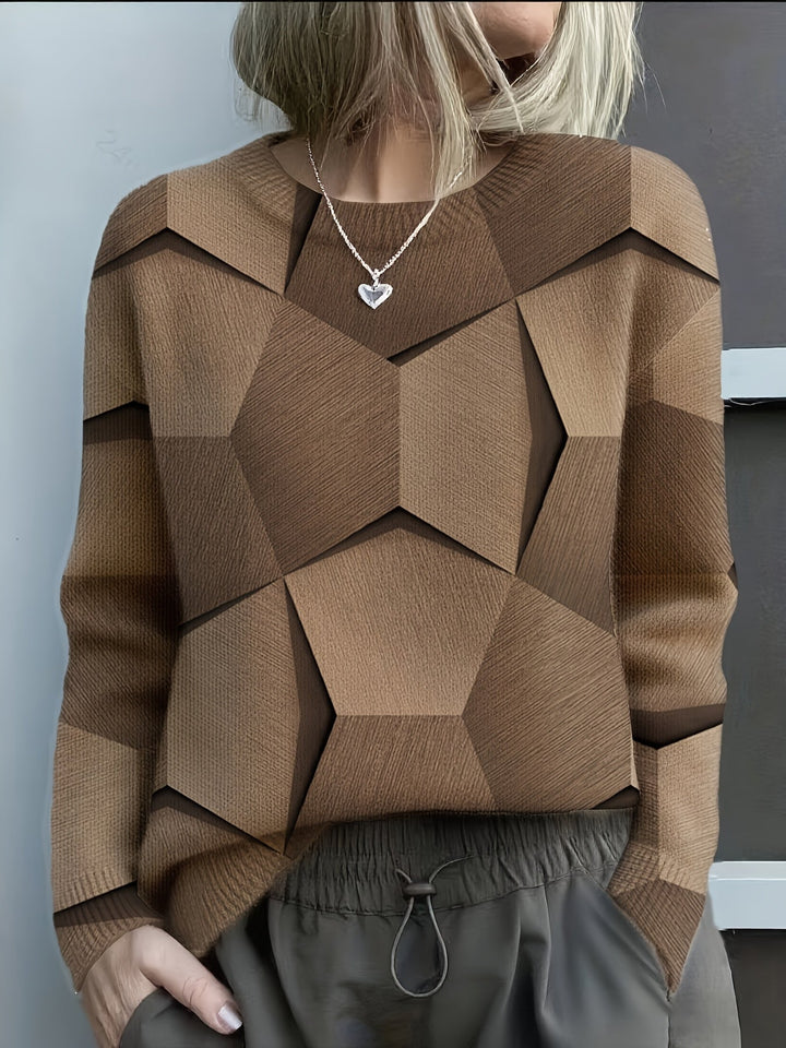 Bravina™ | Geometric 3D Knit Sweater