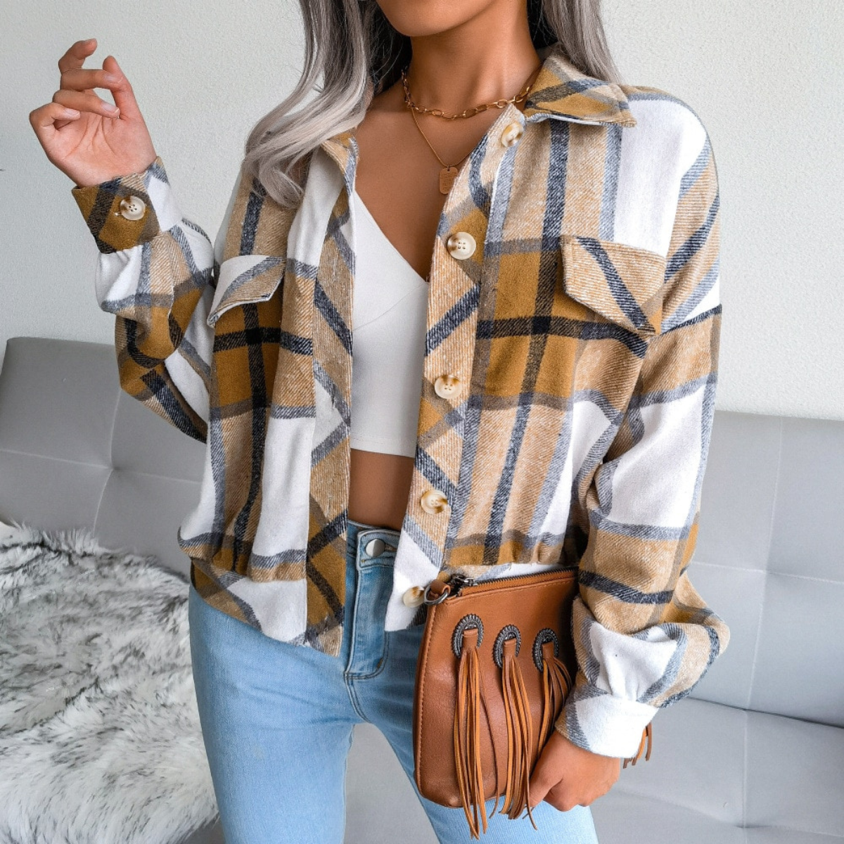 Aafke | Ribbed Open-Front Cardigan with Long Sleeves for Women