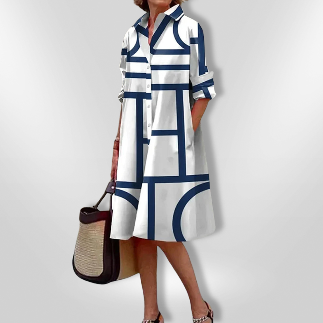 Bruria™ | Geometric Midi Dress 0