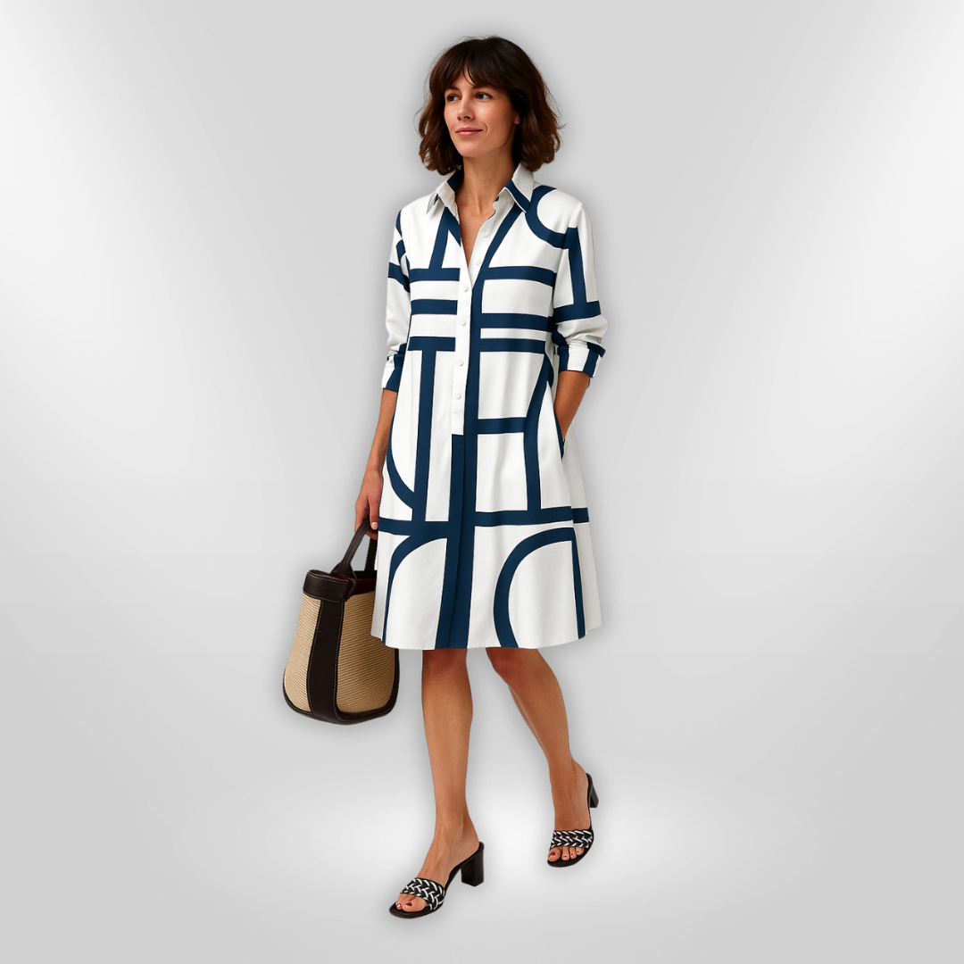 Bruria™ | Geometric Midi Dress 1