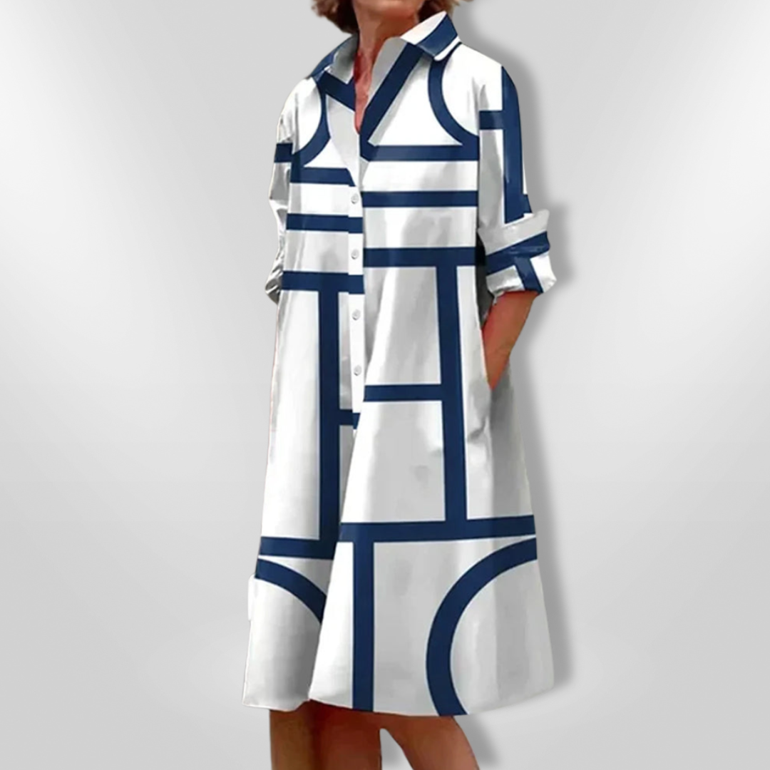 Bruria™ | Geometric Midi Dress 3