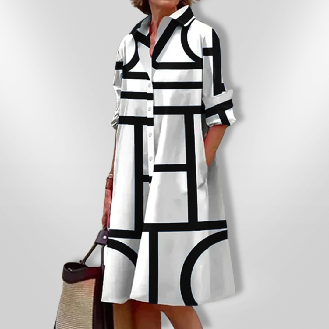 Bruria™ | Geometric Midi Dress 5
