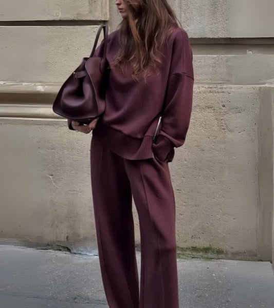 Carmine™ | Winter Knit Two-Piece Lounge Set