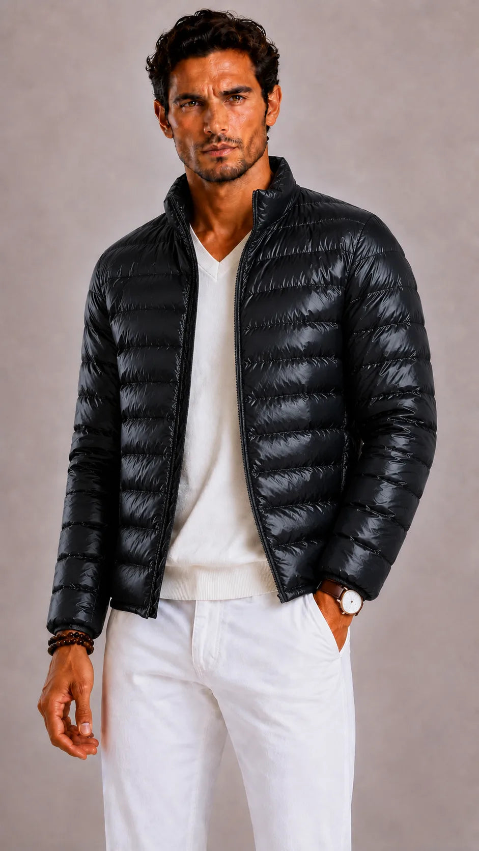 Aaron | Quilted Hooded Puffer Jacket for Men