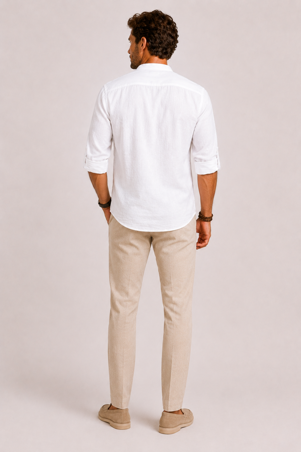 Gustav | Stand Collar Button-Front Shirt for Men