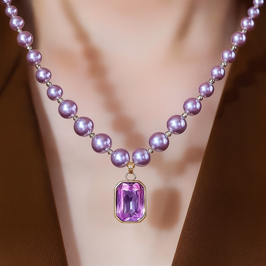 Clémence™ | Sparkling Pearl Necklace 0