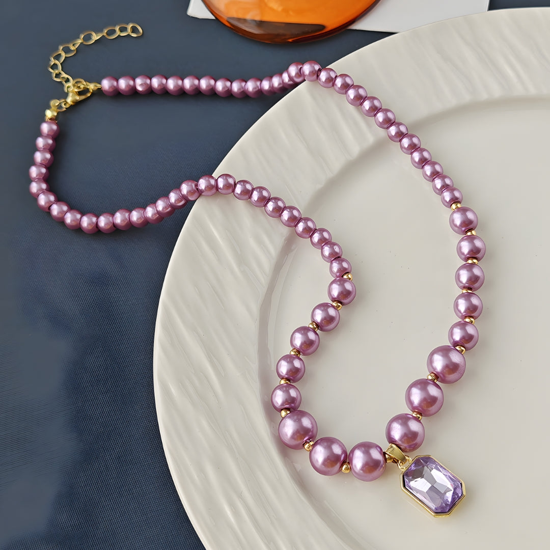 Clémence™ | Sparkling Pearl Necklace 2