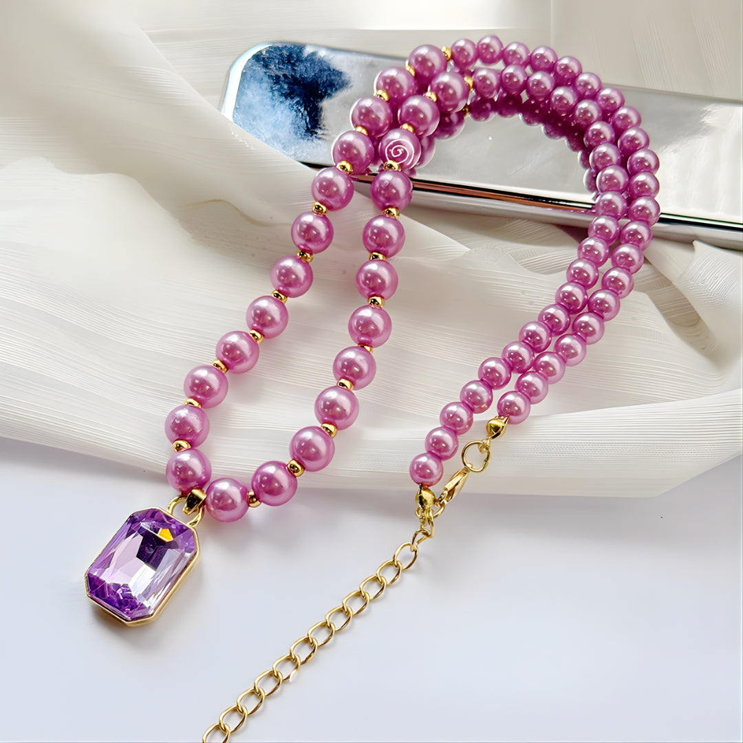 Clémence™ | Sparkling Pearl Necklace 3
