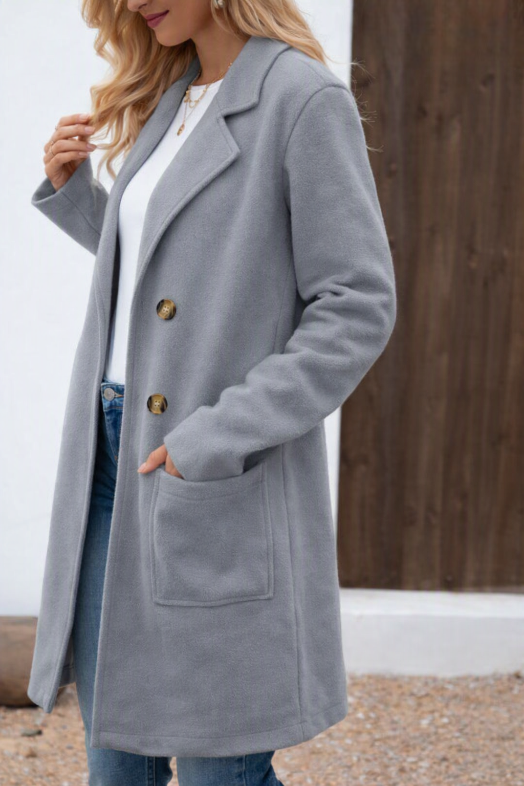 Nyssa | Longline Ribbed Cardigan with Button-Down Front for Women