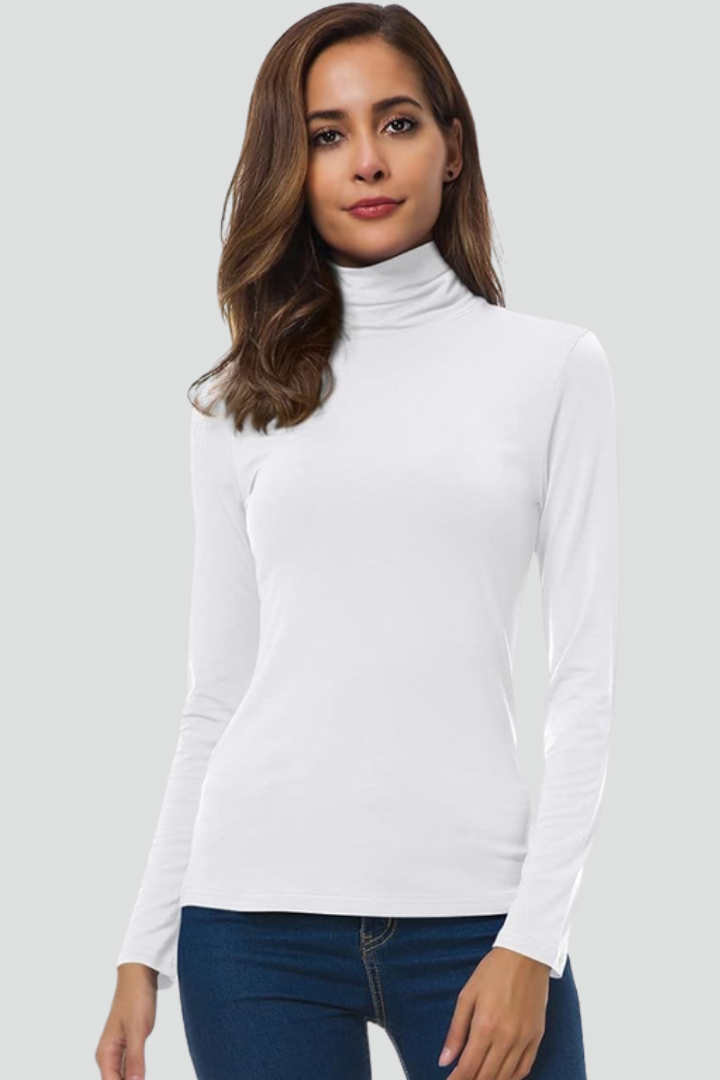 Henriette | Ribbed Turtleneck Long Sleeve Sweater for Women