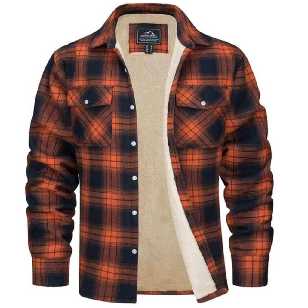 Arthur | Plaid Fleece-Lined Zip-Up Cardigan for Men