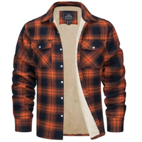 Arthur | Plaid Fleece-Lined Zip-Up Cardigan for Men