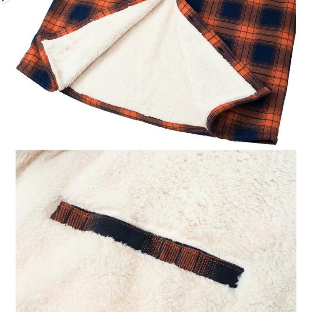 Arthur | Plaid Fleece-Lined Zip-Up Cardigan for Men