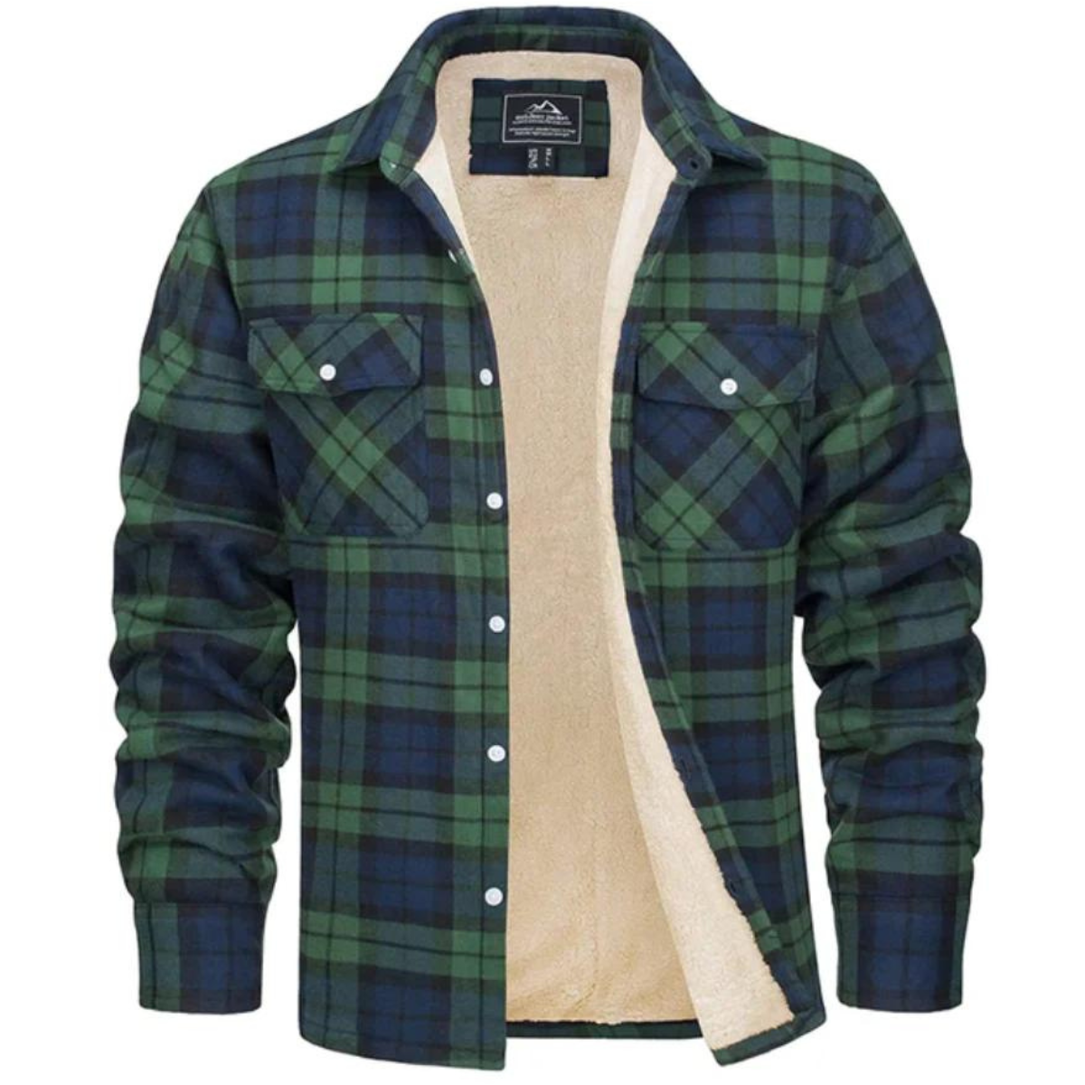 Arthur | Plaid Fleece-Lined Zip-Up Cardigan for Men