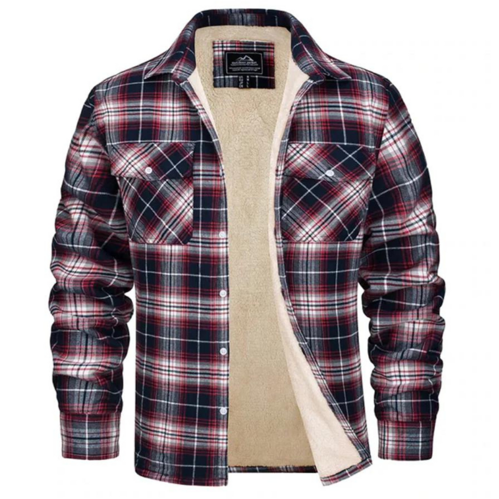Arthur | Plaid Fleece-Lined Zip-Up Cardigan for Men