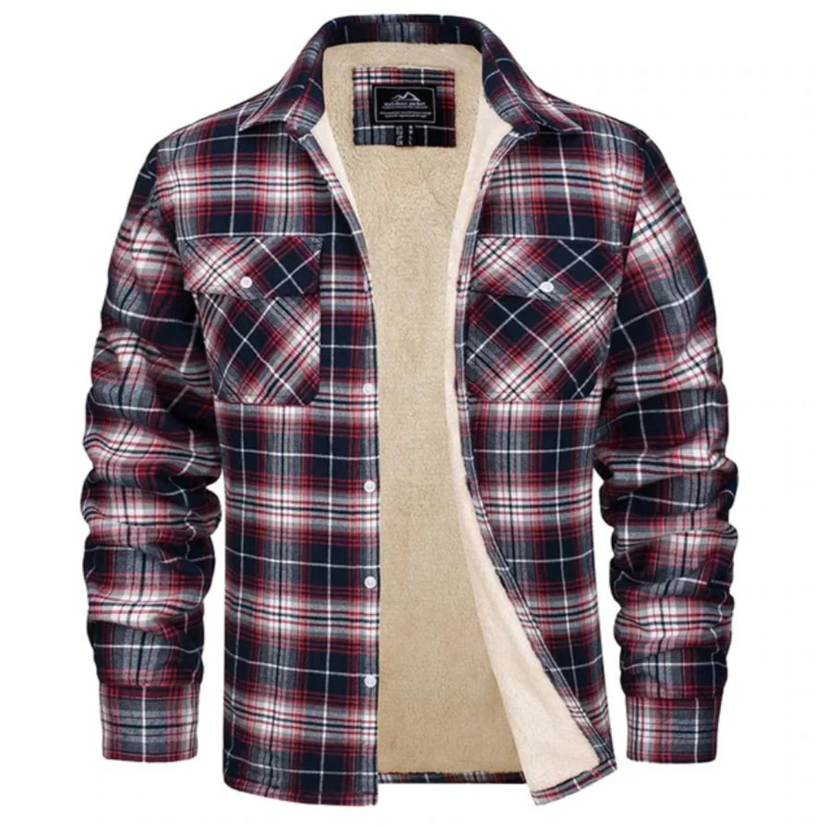 Arthur | Plaid Fleece-Lined Zip-Up Cardigan for Men