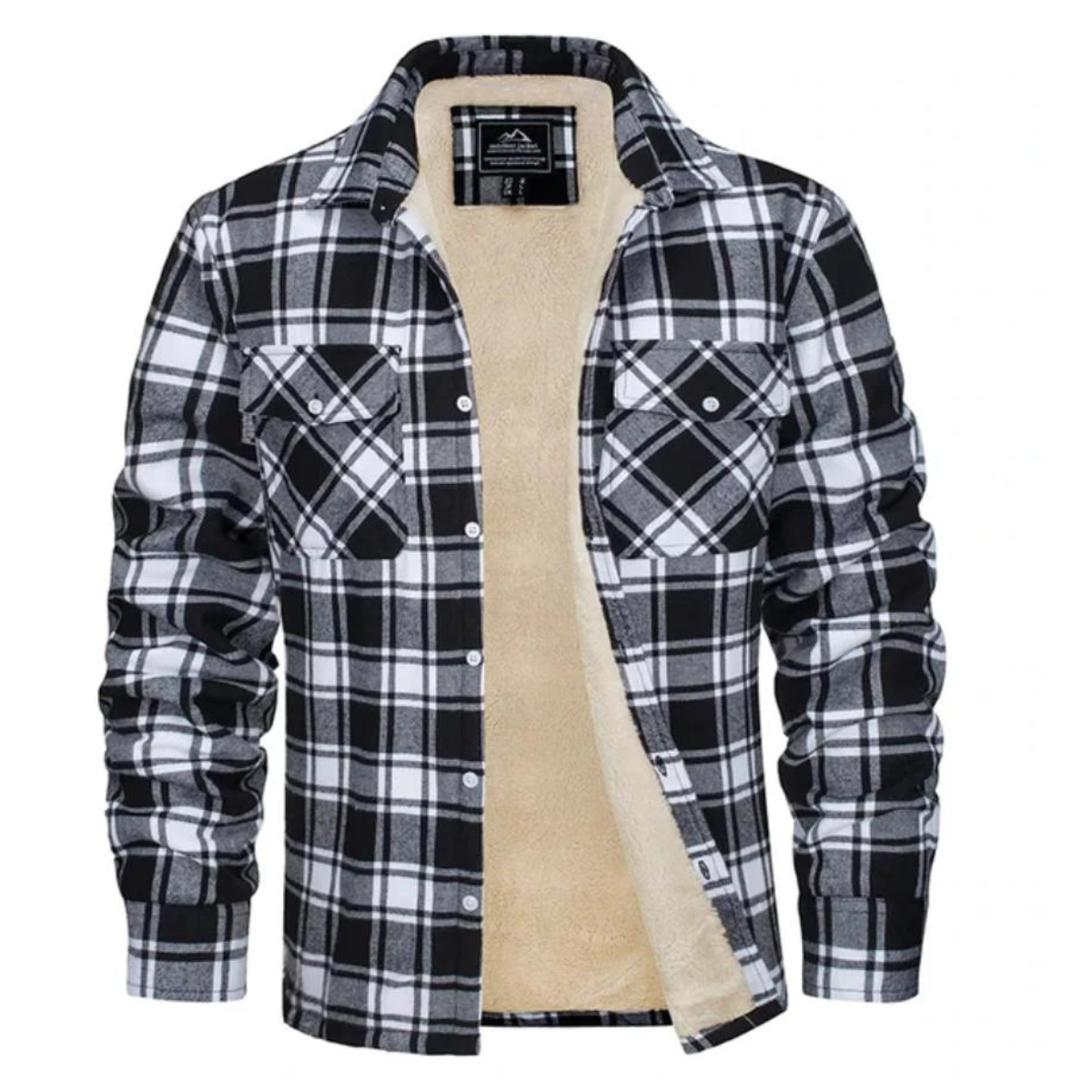 Arthur | Plaid Fleece-Lined Zip-Up Cardigan for Men