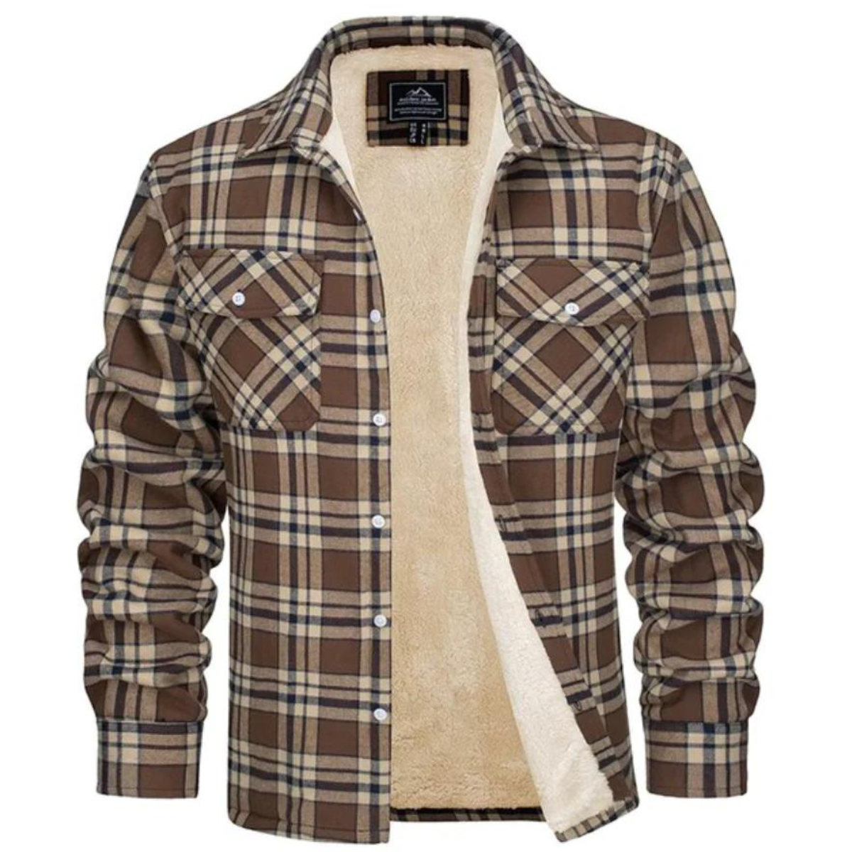 Arthur | Plaid Fleece-Lined Zip-Up Cardigan for Men