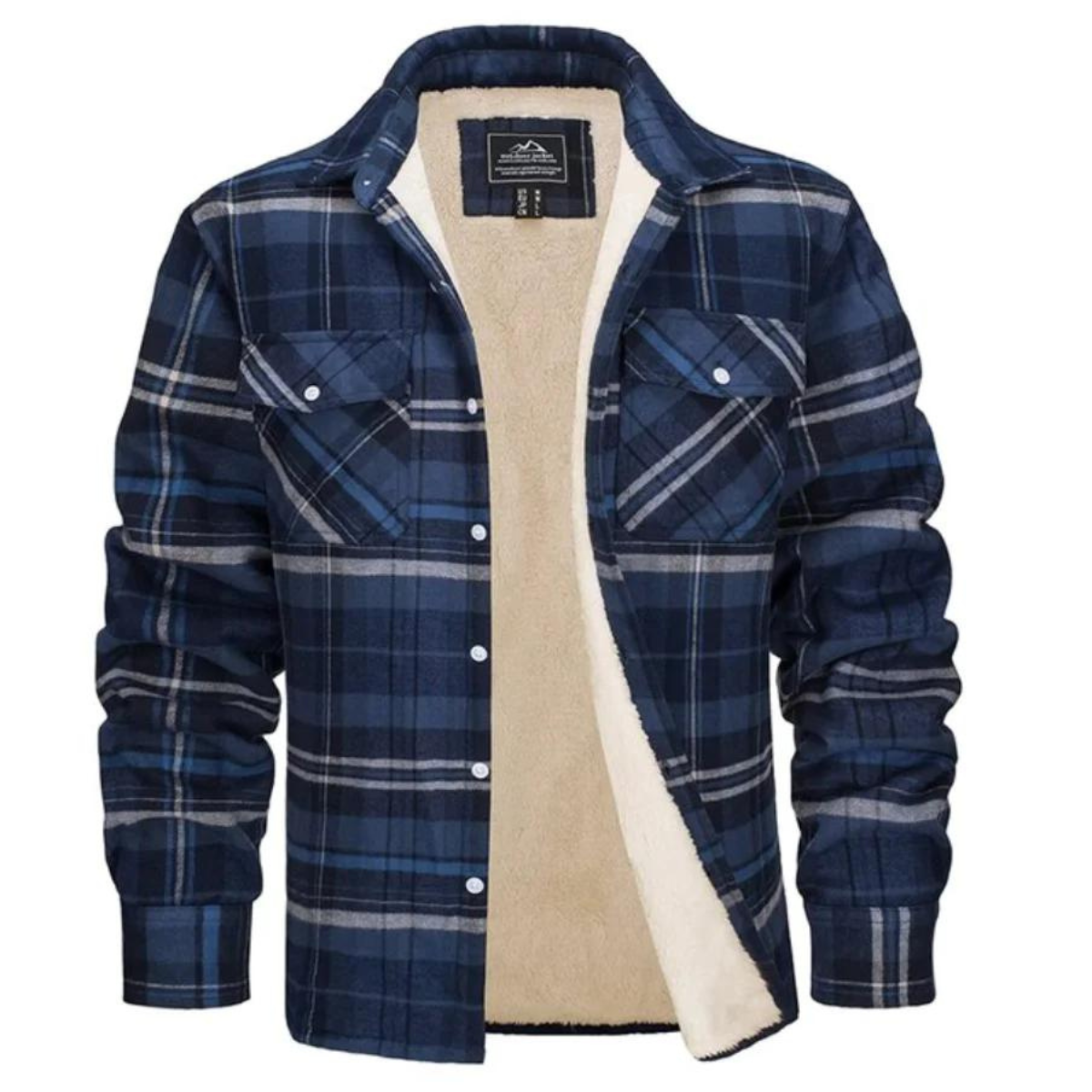 Arthur | Plaid Fleece-Lined Zip-Up Cardigan for Men