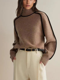 Donna | Women's Turtleneck Sweater – Relaxed Cozy Pullover
