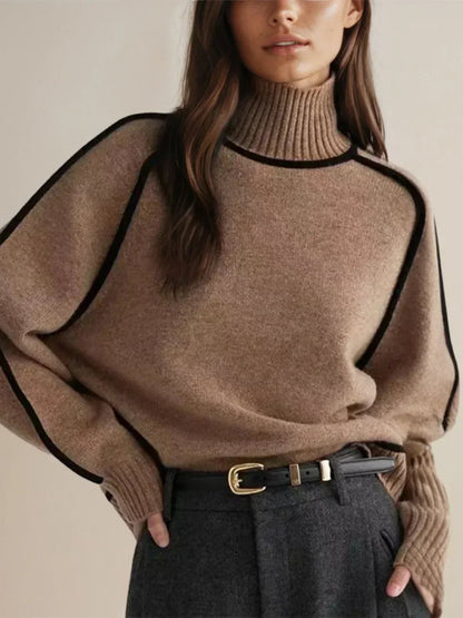 Donna | Women's Turtleneck Sweater – Relaxed Cozy Pullover