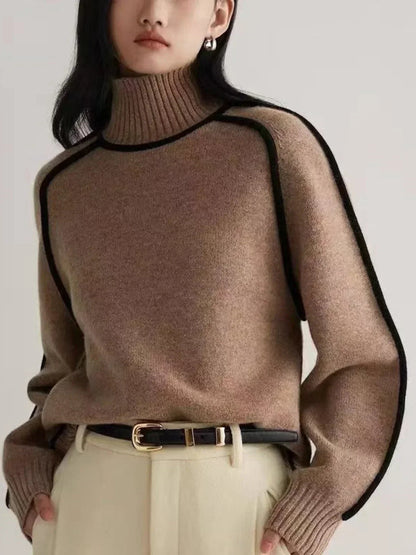 Donna | Women's Turtleneck Sweater – Relaxed Cozy Pullover