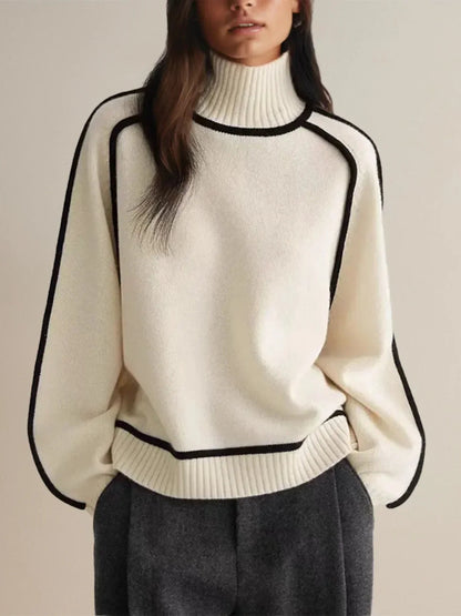 Donna | Women's Turtleneck Sweater – Relaxed Cozy Pullover