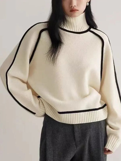 Donna | Women's Turtleneck Sweater – Relaxed Cozy Pullover