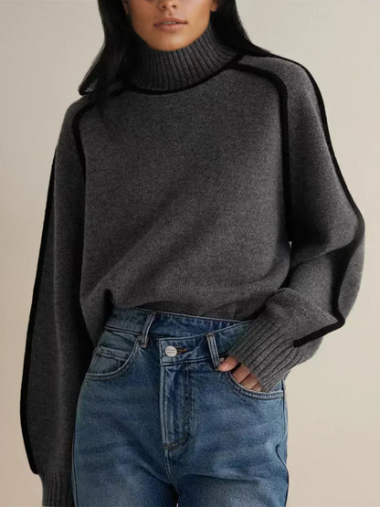 Donna | Women's Turtleneck Sweater – Relaxed Cozy Pullover