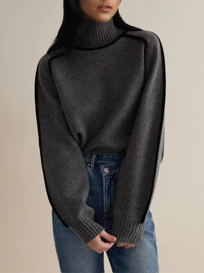 Donna | Women's Turtleneck Sweater – Relaxed Cozy Pullover