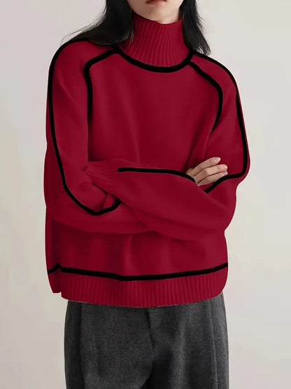 Donna | Women's Turtleneck Sweater – Relaxed Cozy Pullover