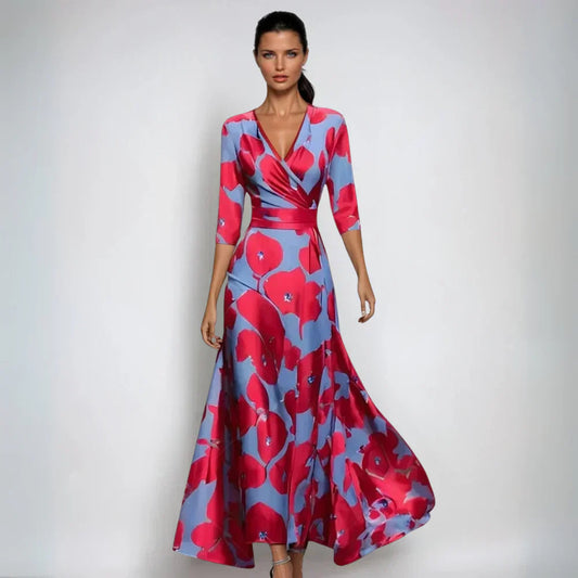 Eliana™ | Elegant Floral A-Line Dress 0