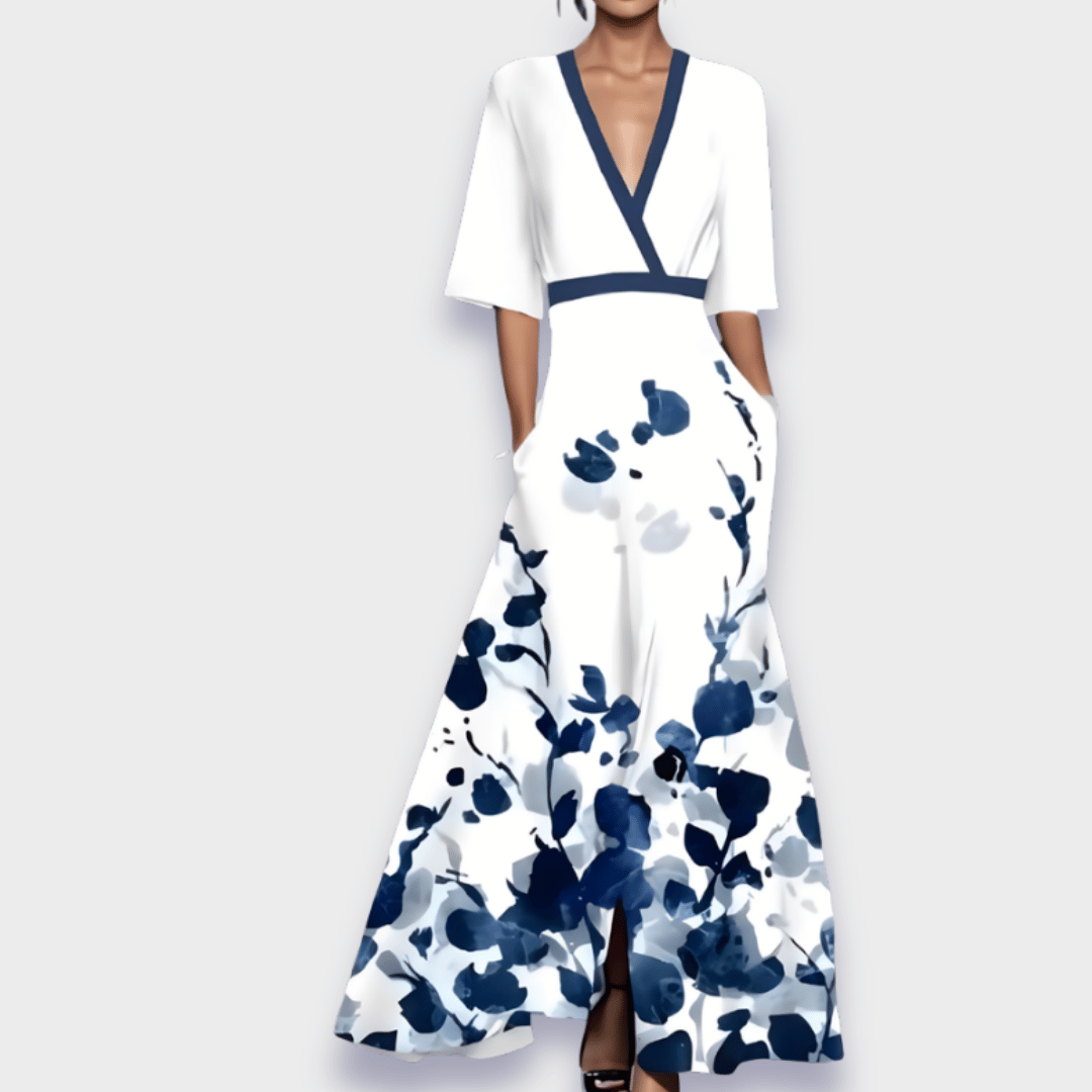 Eliana™ | Elegant Floral A-Line Dress 1