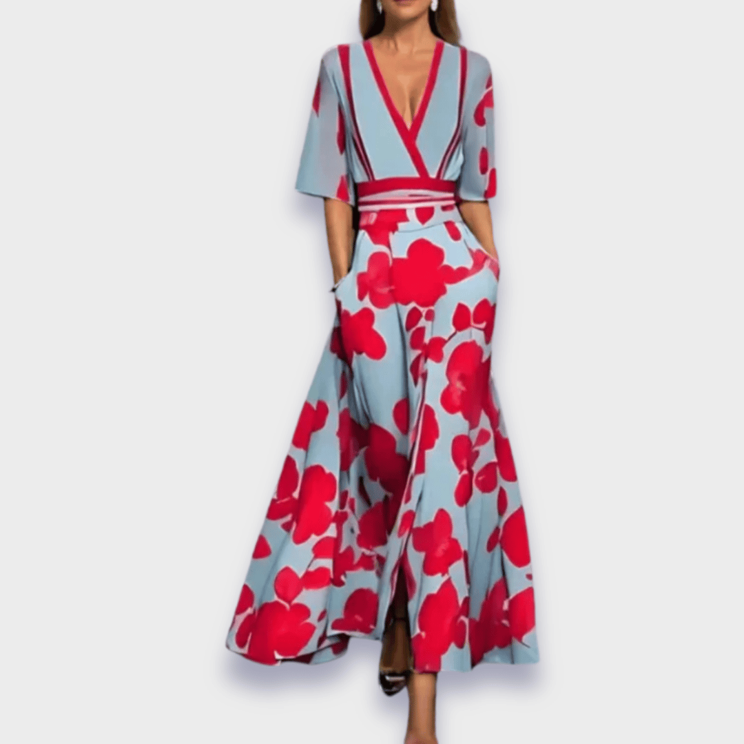 Eliana™ | Elegant Floral A-Line Dress 2