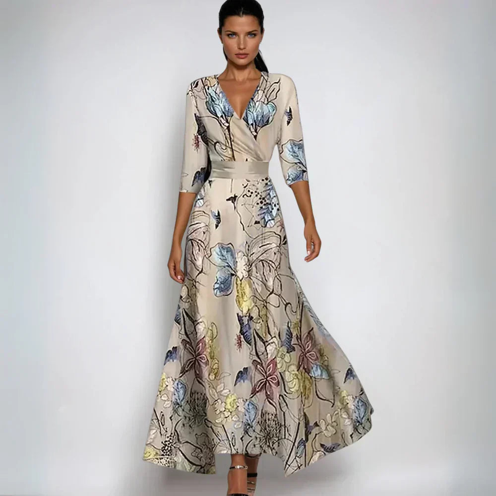 Eliana™ | Elegant Floral A-Line Dress 4