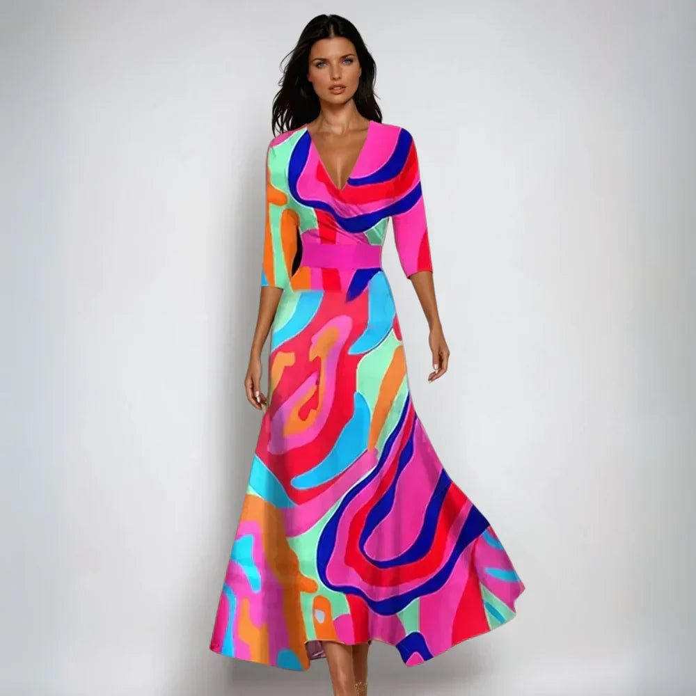 Eliana™ | Elegant Floral A-Line Dress 5