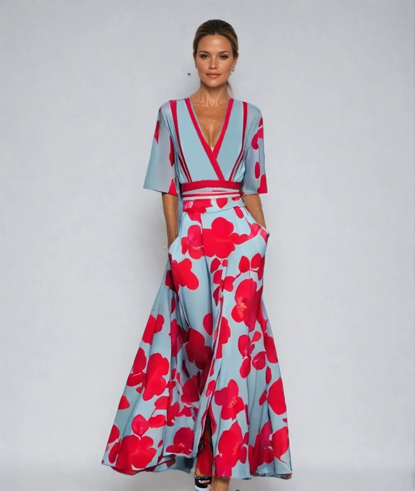 Eliana™ | Elegant Floral A-Line Dress 6