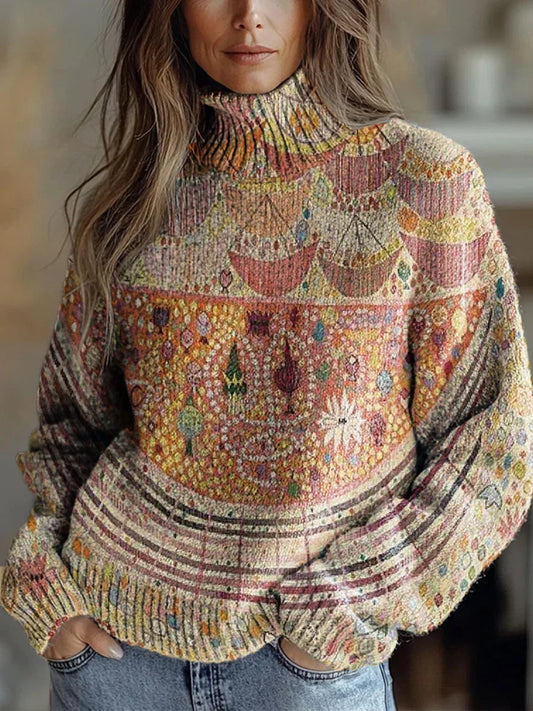 Elira - Autumn Glow Turtleneck Sweater